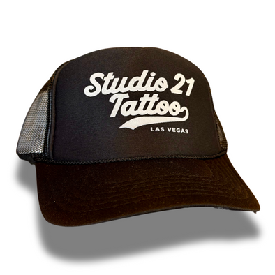 Black Studio 21 Tattoo Trucker Hat