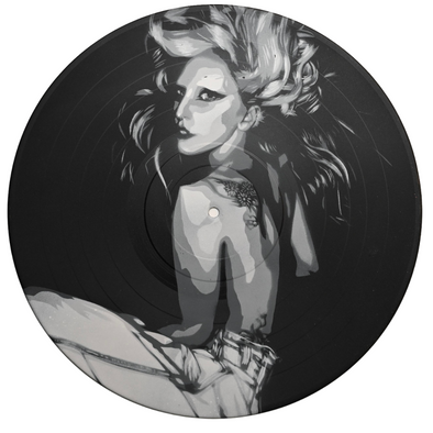 Studio 21 Tattoo Las Vegas NV Vino & Vinyl Record Art Show Hand Painted Record  All Proceeds go to Charity 