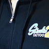 Studio 21 Tattoo Las Vegas NV  Vintage Vegas Sign Black Hoodie with colorful studio 21 logo 