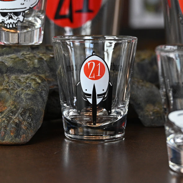 Studio 21 Tattoo Las Vegas NV 21 Bomb Shot glass 