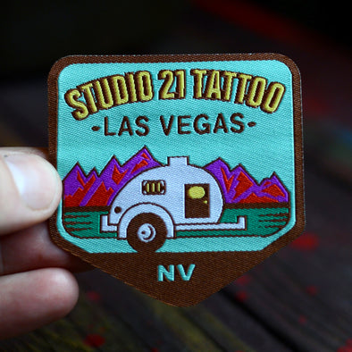 Studio 21 Tattoo Las Vegas NV Colorful Vintage Camper Patch 