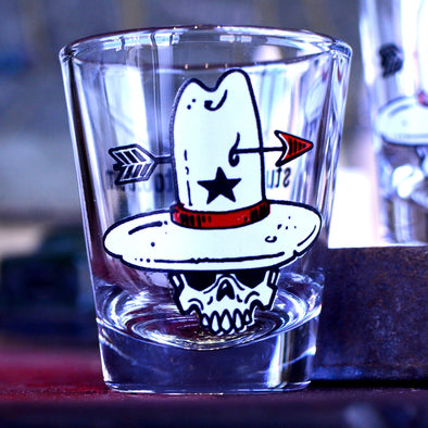 Studio 21 Tattoo Las Vegas NV Cowboy Shot glass 