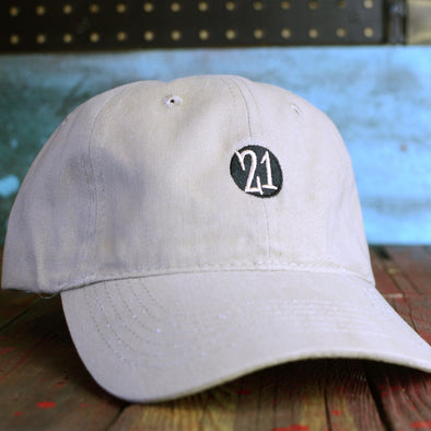 Studio 21 Tattoo Las Vegas NV Cream Circle 21 Logo Dad Hat 
