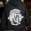 Studio 21 Tattoo Las Vegas NV Skelladude Black Hoodie with White Skelladude Studio 21 Tattoo graphic 