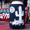 Studio 21 Tattoo Las Vegas NV Black Cactus Beer Koozie 
