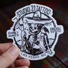 Studio 21 Tattoo Las Vegas NV Skelladude Themed Tattoo Sticker
