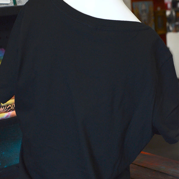 Studio 21 Tattoo Las Vegas NV  Vintage Vegas Sign Black Women's V- Neck T Shirt with  colorful studio 21 logo 