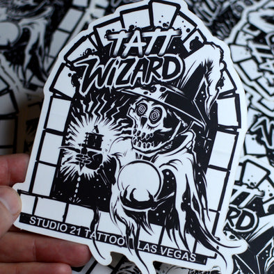Studio 21 Tattoo Las Vegas NV Tatt Wizard Themed Tattoo Sticker